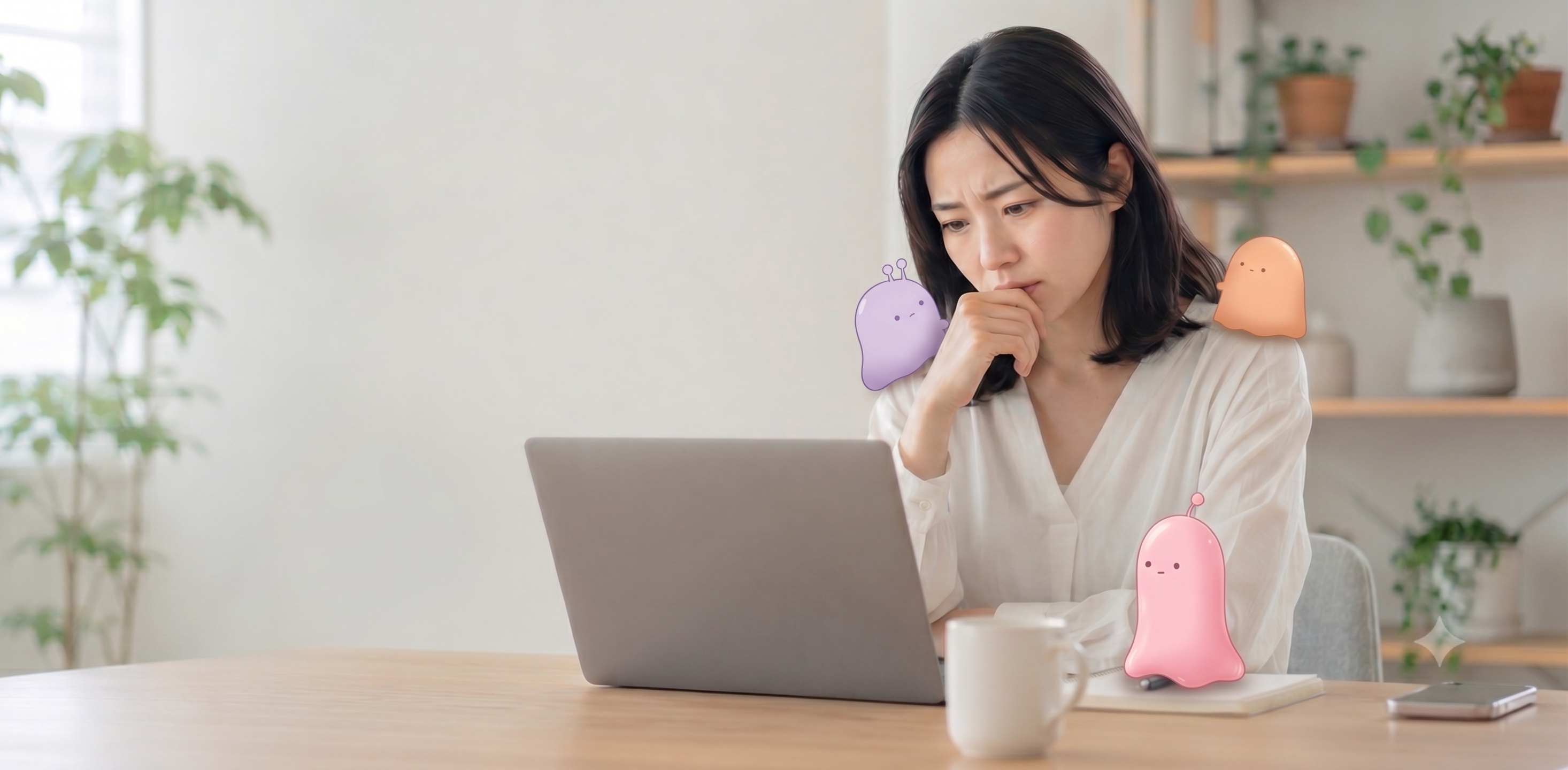 不安を抱える様子のイメージ